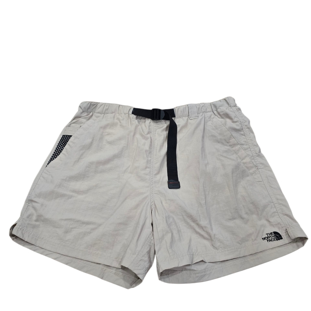 The North‎ Face Men's Shorts Belted Khaki Tan 7” Original Pair Lined Size L